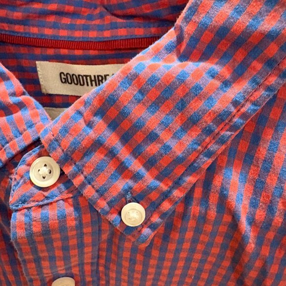 Men's button up shirt, Goodthreads, XL, Blue and Red checked shirt - Picture 2 of 2